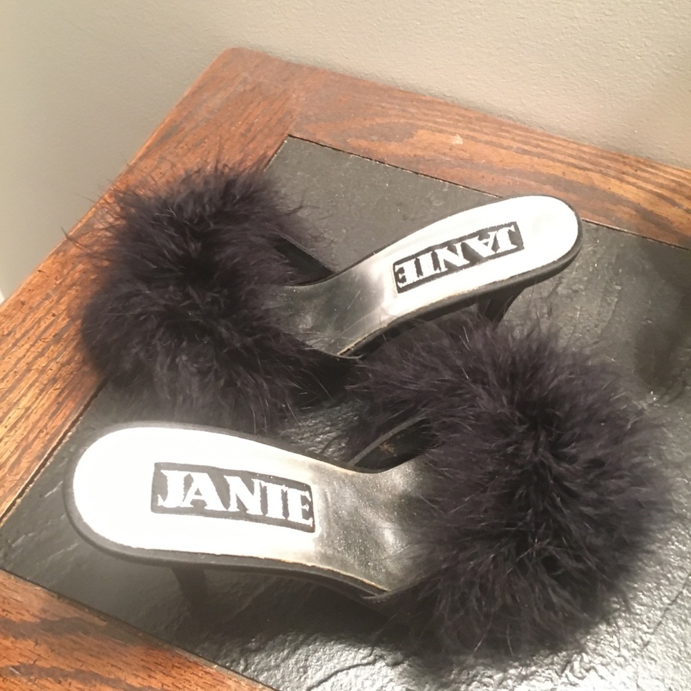 🔥 🔥 🔥 SEXY kitten heels with marabou feathers